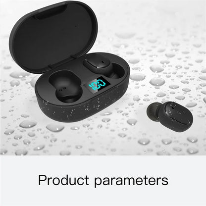 TWS E6S Wireless Bluetooth Earphones By Mic LED Display Stereo Noise Cancelling Headset With Charging Cable For All Smartphone GLOBGRIP®