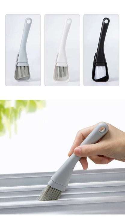 Window Groove Cleaning Brush Windows Slot Cleaner for Door Floor Gap Keyboard Brush+Dustpan 2 In 1 Household Cleaning Tools Kit - GLOBGRIP®