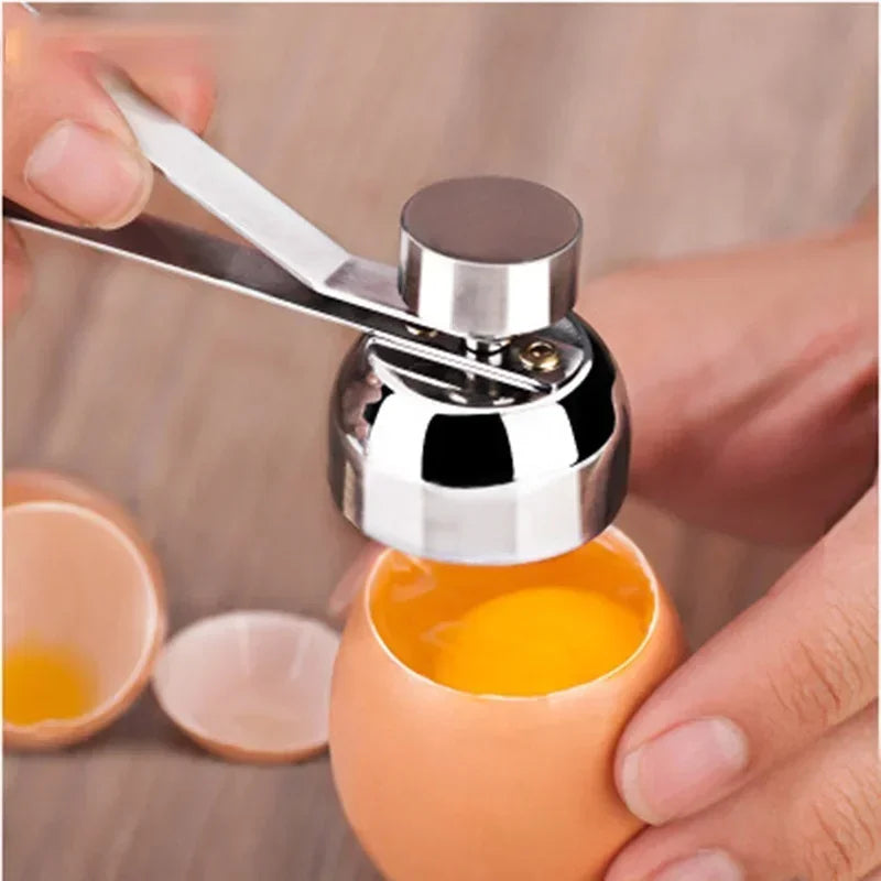 Stainless Steel Egg Topper Cutter Metal Egg Scissors Boiled Raw Opener Creative Kitchen Tool Gadgets Accessories Cool Gadgets GLOBGRIP®