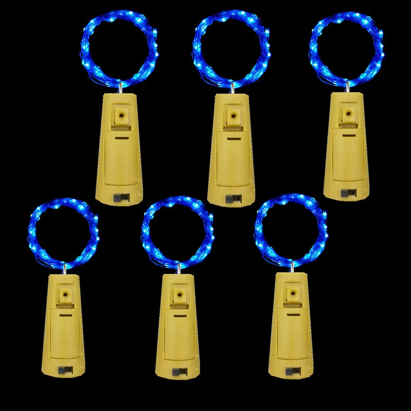 6pcs Bottle Light Battery Power LED Wine Bottle Cork Light String Fairy Christmas Garland for Bar Wedding Xmas Party Decoration GLOBGRIP®
