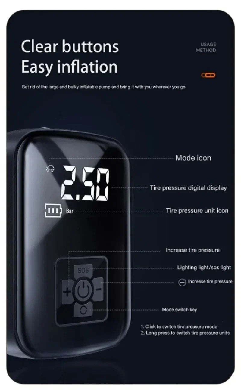 🚗 Portable Car Air Pump GLOBGRIP®