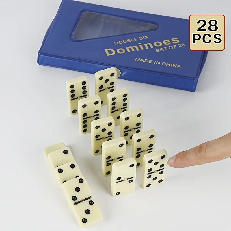 Domino chess set-high-quality board game toys, equipped with sturdy PVC storage boxes, very suitable for family game nights GLOBGRIP®