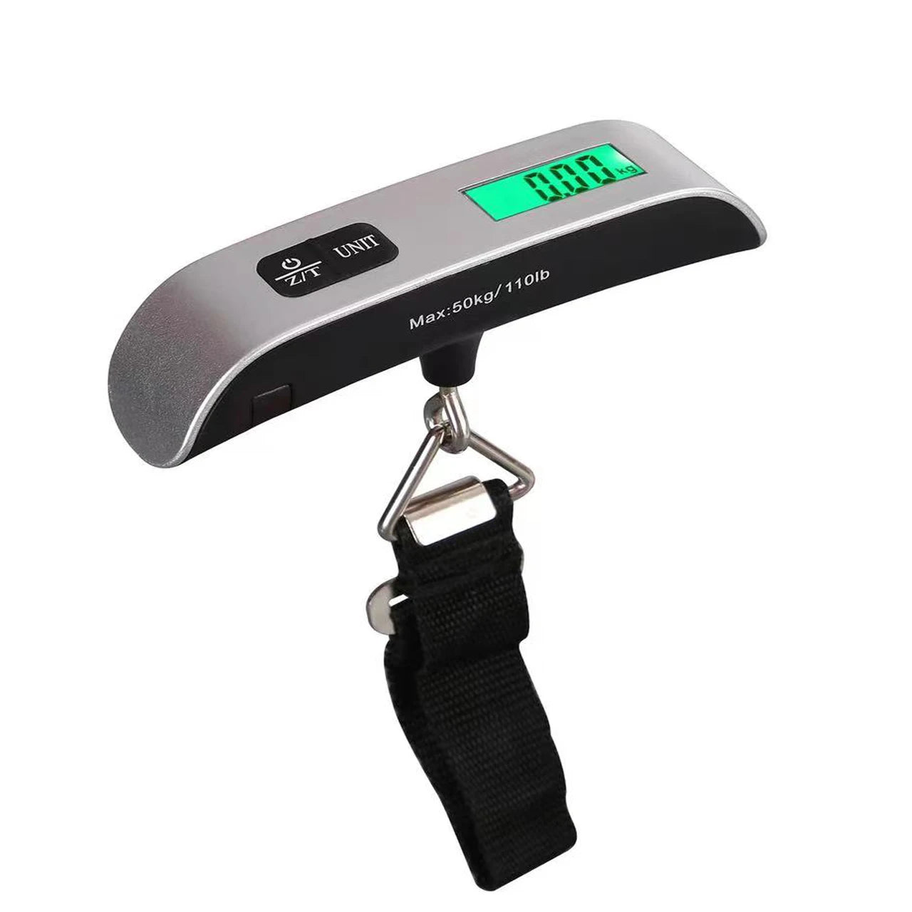 Portable High Precision Scale Digital LCD Display Suitcase Travel Bag Hanging Steelyard Hook Balance Scale Tools 110lb/50kg GLOBGRIP®