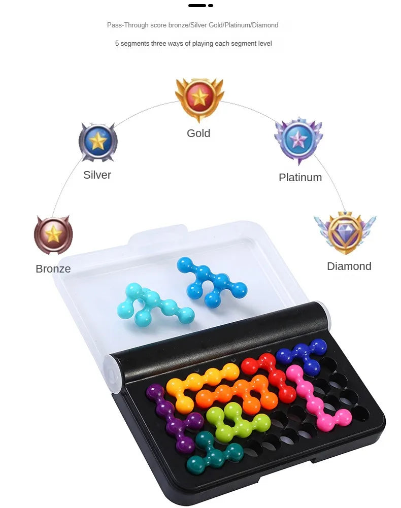 🧠 120 Challenges IQ 3D Puzzle Board Game - 2D GLOBGRIP®