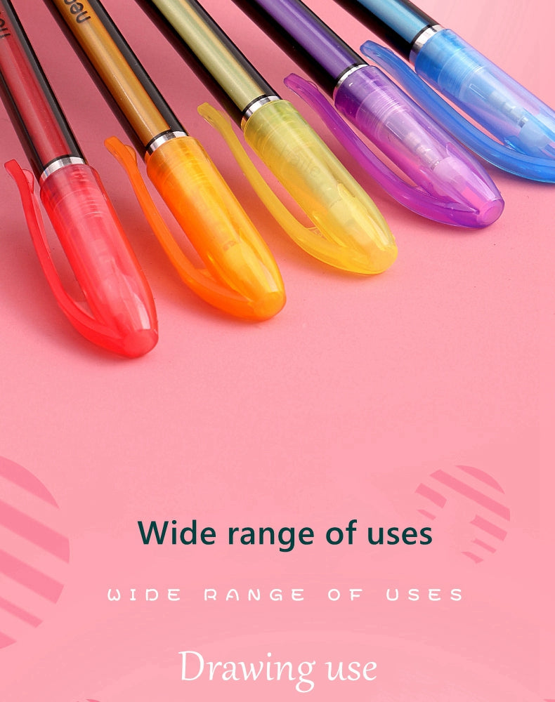 Metallic Glitter Gel Pens | 12–24 PCS Colorful Art Markers | GLOBGRIP® GLOBGRIP®