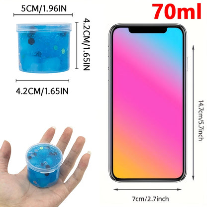 70/300ml Large Capacity Crunchy Slime Kit Premade Crystal Slime Set Super Soft And Non-Sticky Jelly Cube Slime Party Favor Gifts GLOBGRIP®
