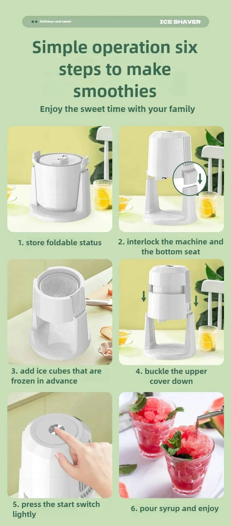 220V Automatic Electric Ice Shaver | Adjustable 2-speed Ice Crusher GLOBGRIP®