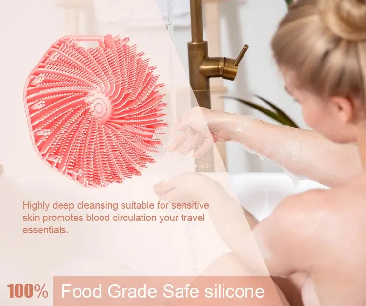 Soft Silicone Body Scrubber Bath Brush | Industrial Anti-Slip Solution GLOBGRIP®