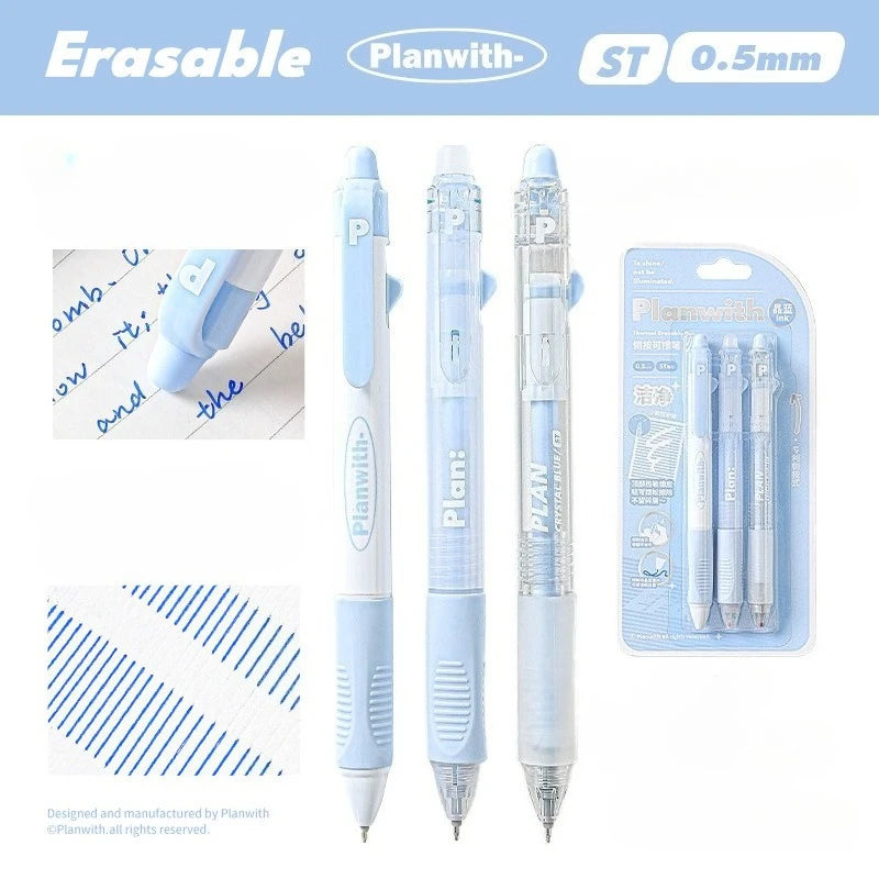 🖊️ 3PCS Simplicity Erasable Gel Pens GLOBGRIP®