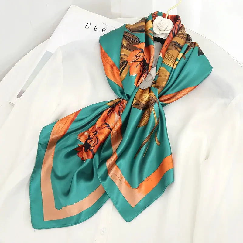 Luxury Silk Satin Square Scarf | Industrial Anti-Slip Solution GLOBGRIP®