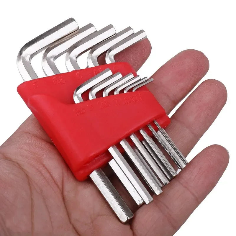 5/8/11 Pcs Metric Allen Wrench Set Inch Wrench L Wrench Keys Size Allen Key Short Arm Vehicle Repair Tool Set Home Hand Tools GLOBGRIP®