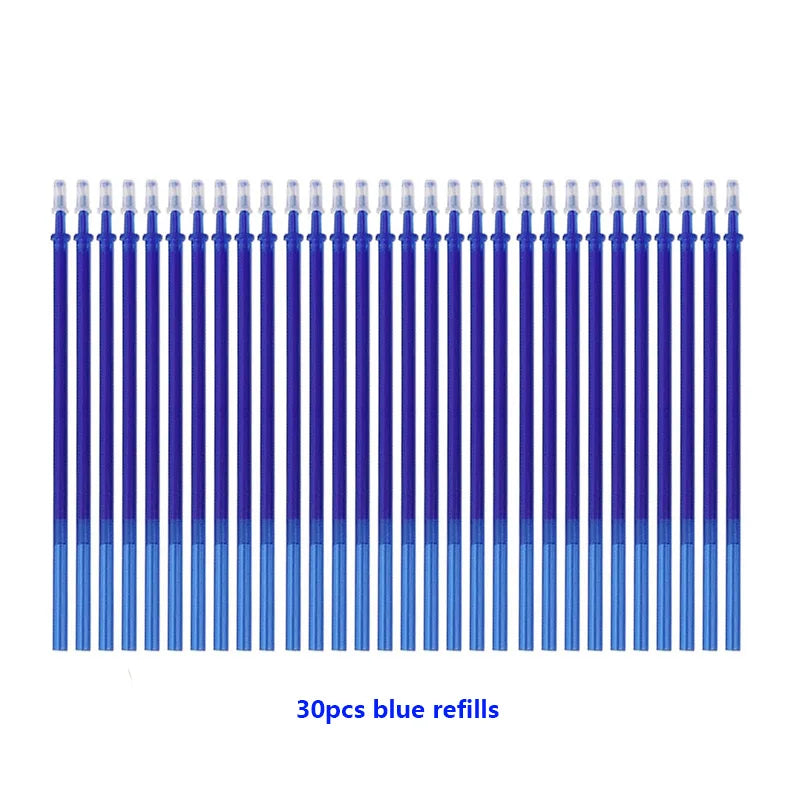 0.5mm Erasable Gel Pen Set Black Blue Red Ink Refill Rod Kawaii Pens Washable Handle School Office Supplies Writing Stationery GLOBGRIP®