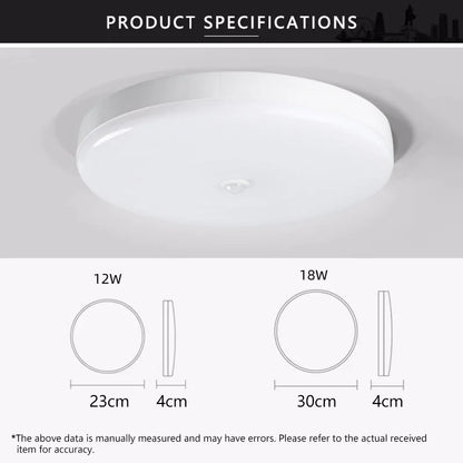 Motion Sensor LED Ceiling Light Human Infrared Sensing Light Home Garage Attic Front Door Corridor Staircase Warehouse Light GLOBGRIP®