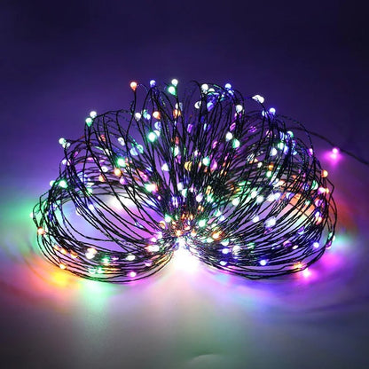 Green Cable LED Christmas String Fairy Lights Garland Outdoor Waterproof For Birthday Party Halloween Garden Room Decoration GLOBGRIP®