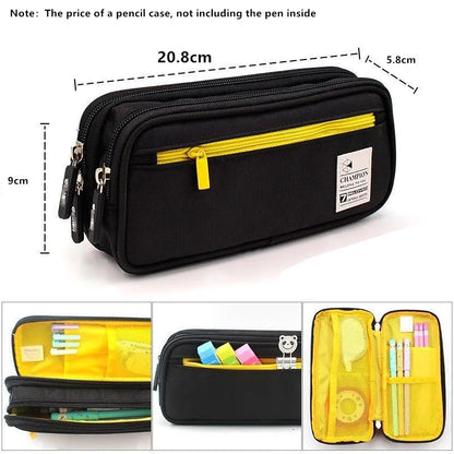 Large Capacity Pencil Case Stationery Cute Boys Girls Gift Pen Bag Pen Box Pencil Cases Storage Student School Office Supplies GLOBGRIP®