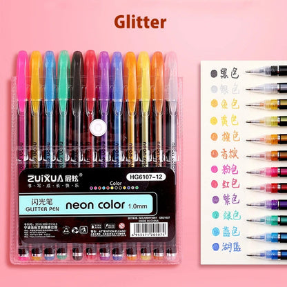 Metallic Glitter Gel Pens | 12–24 PCS Colorful Art Markers | GLOBGRIP® GLOBGRIP®