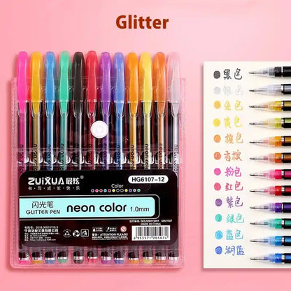 Metallic Glitter Gel Pens | 12–24PCS Colorful Art Markers | GLOBGRIP® GLOBGRIP®