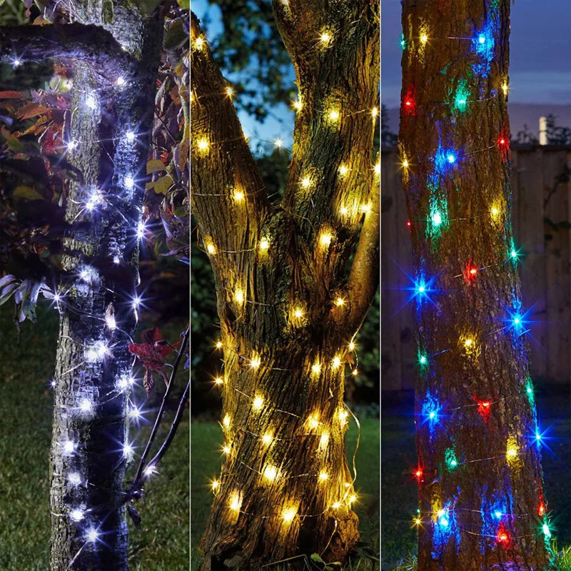 Green Cable LED Christmas String Fairy Lights Garland Outdoor Waterproof For Birthday Party Halloween Garden Room Decoration GLOBGRIP®