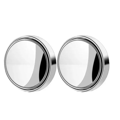 GLOBGRIP round blind spot mirrors in chrome finish for enhanced vehicle safety