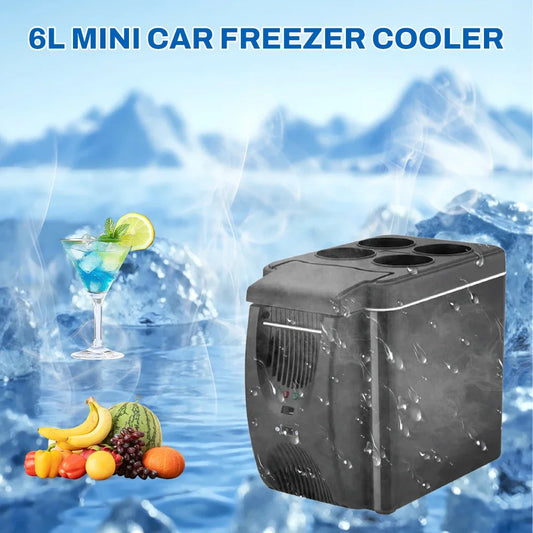New Car Refrigerator Mini Fridge Portable Freezer 12V DC Refrigerator Plug In Cooler Refrige 6L Thermoelectric Cooler For Fruits GLOBGRIP®
