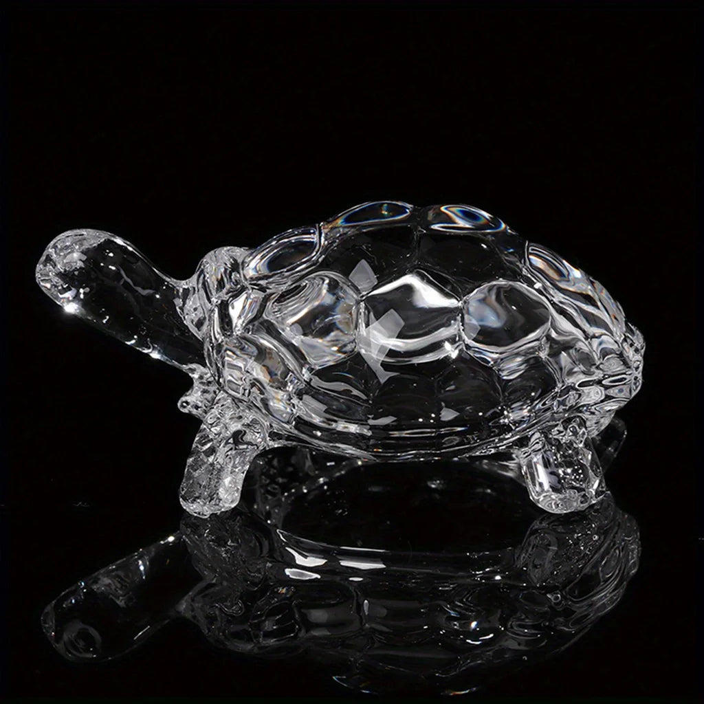 A Crystal Turtle Ornament, Mini Turtle Statue, Lucky Ornament, Suitable for Home Office Desk Decoration, Home Decoration GLOBGRIP®