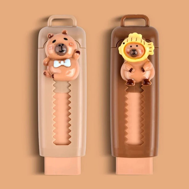 Kawaii Capybara Eraser | Fun Push-Pull Cute Stationery | GLOBGRIP® GLOBGRIP®