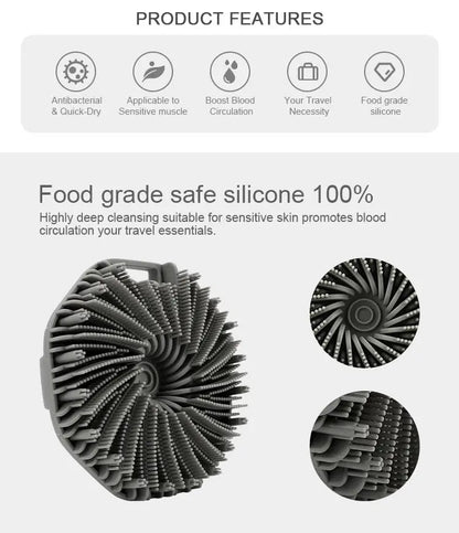 Soft Silicone Body Scrubber Bath Brush | Industrial Anti-Slip Solution GLOBGRIP®