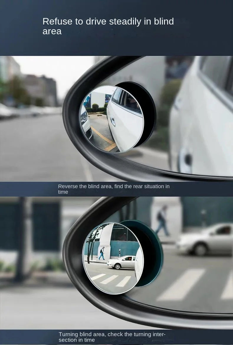 Car Blind Spot Rear View Mirror Wide Angle 360 Degree GLOBGRIP®