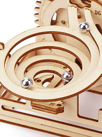 🌀 Spiral Marble Run 3D Wooden Puzzle GLOBGRIP®
