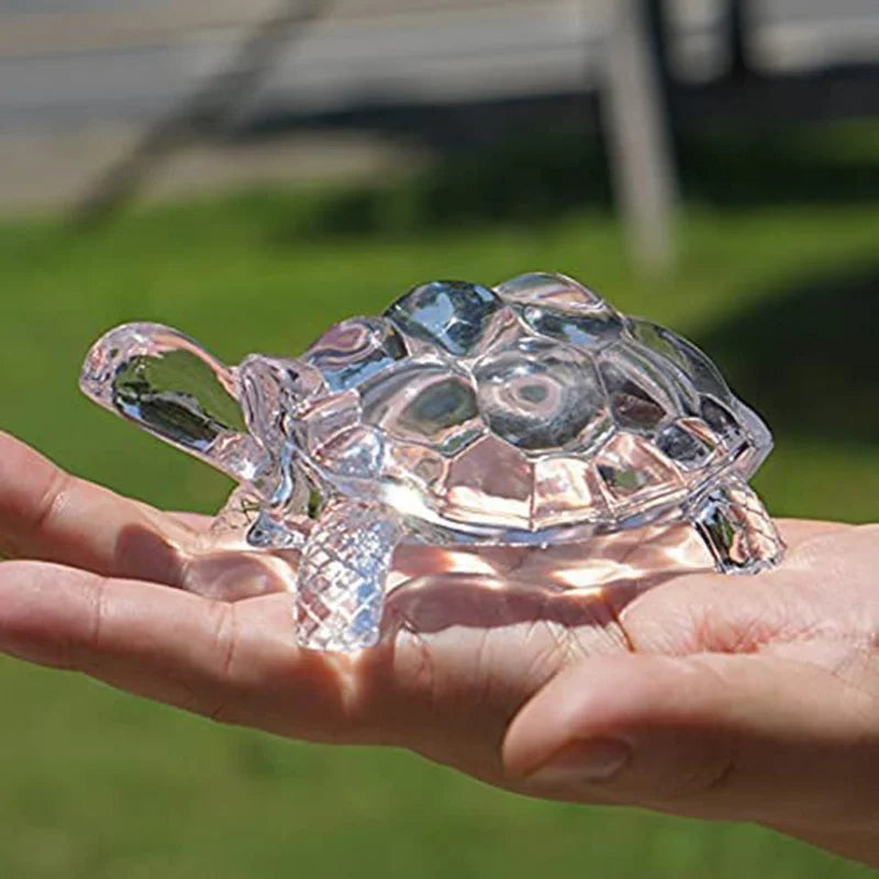 A Crystal Turtle Ornament, Mini Turtle Statue, Lucky Ornament, Suitable for Home Office Desk Decoration, Home Decoration GLOBGRIP®