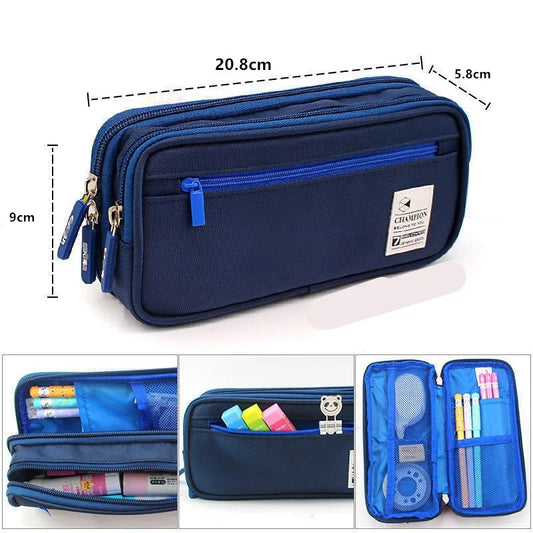 Large Capacity Pencil Case Stationery Cute Boys Girls Gift Pen Bag Pen Box Pencil Cases Storage Student School Office Supplies GLOBGRIP®