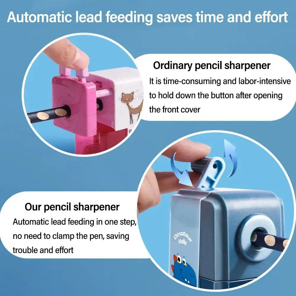 Dinosaur Hand-Cranked Pencil Sharpener | Industrial Anti-Slip Solution GLOBGRIP®