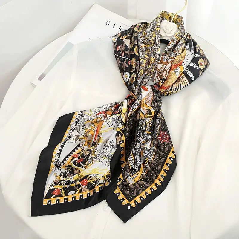 Luxury Silk Satin Square Scarf | Industrial Anti-Slip Solution GLOBGRIP®