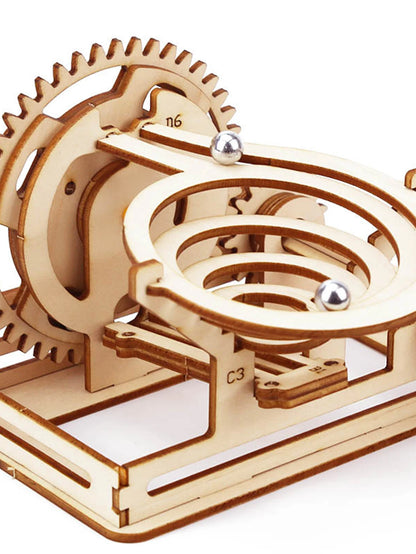 🌀 Spiral Marble Run 3D Wooden Puzzle GLOBGRIP®