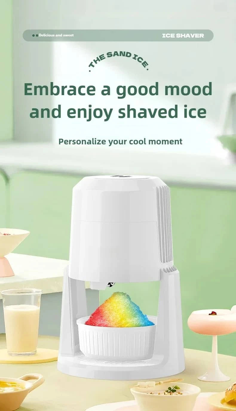 220V Automatic Electric Ice Shaver | Adjustable 2-speed Ice Crusher GLOBGRIP®