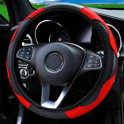 Carbon Fiber Leather Car Steering Wheel Cover GLOBGRIP®
