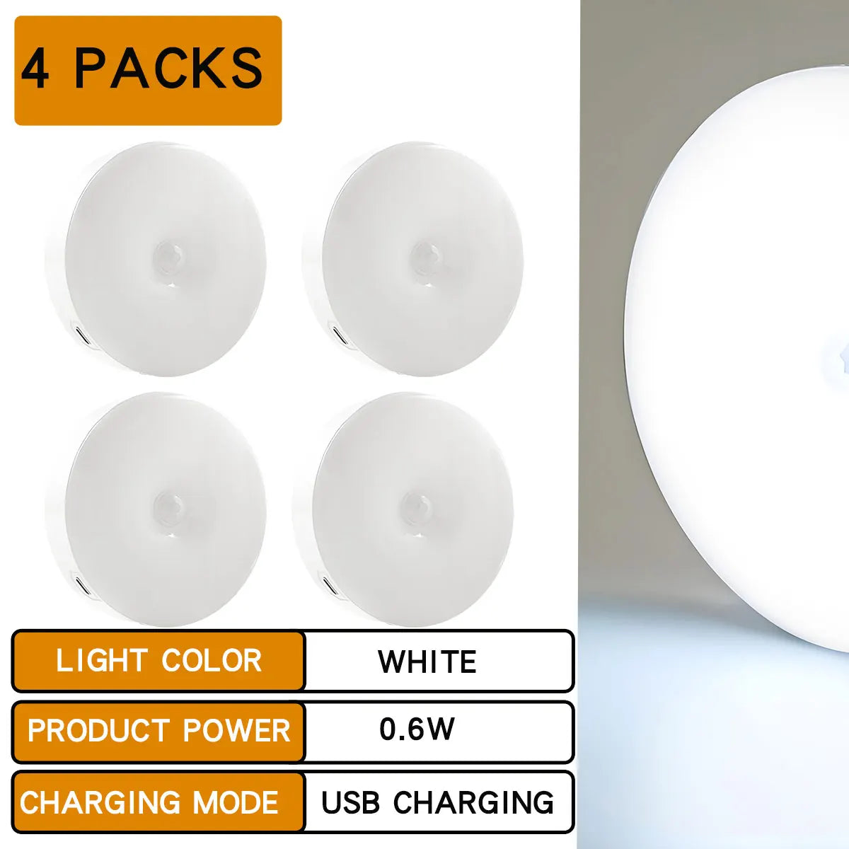 Smart LED Night Light with motion sensor wireless magnetic design

