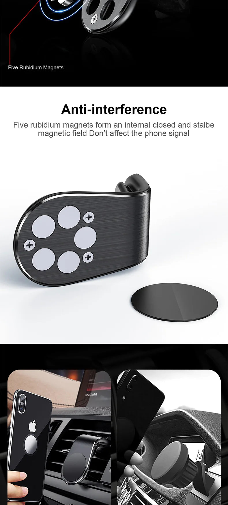 Magnetic Car Phone Holder Air Vent Clip GLOBGRIP®