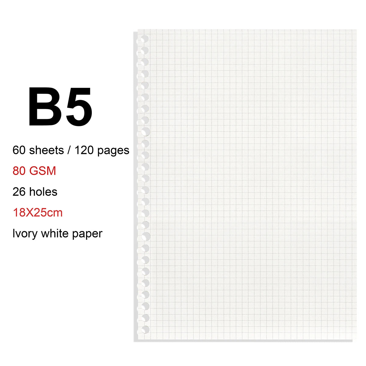 A4 / B5 / A5 Loose-Leaf Refill Binder Notebook GLOBGRIP®