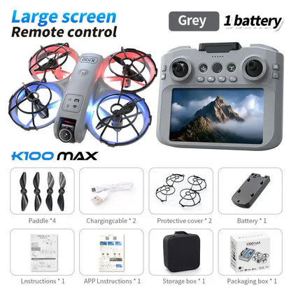 Xiaomi K100 MAX Mini Drone Professional 4K HD Dual Camera Fpv Screen Optical Flow Drone Toys Quadcopter Brushless Dron Toy Gift GLOBGRIP®