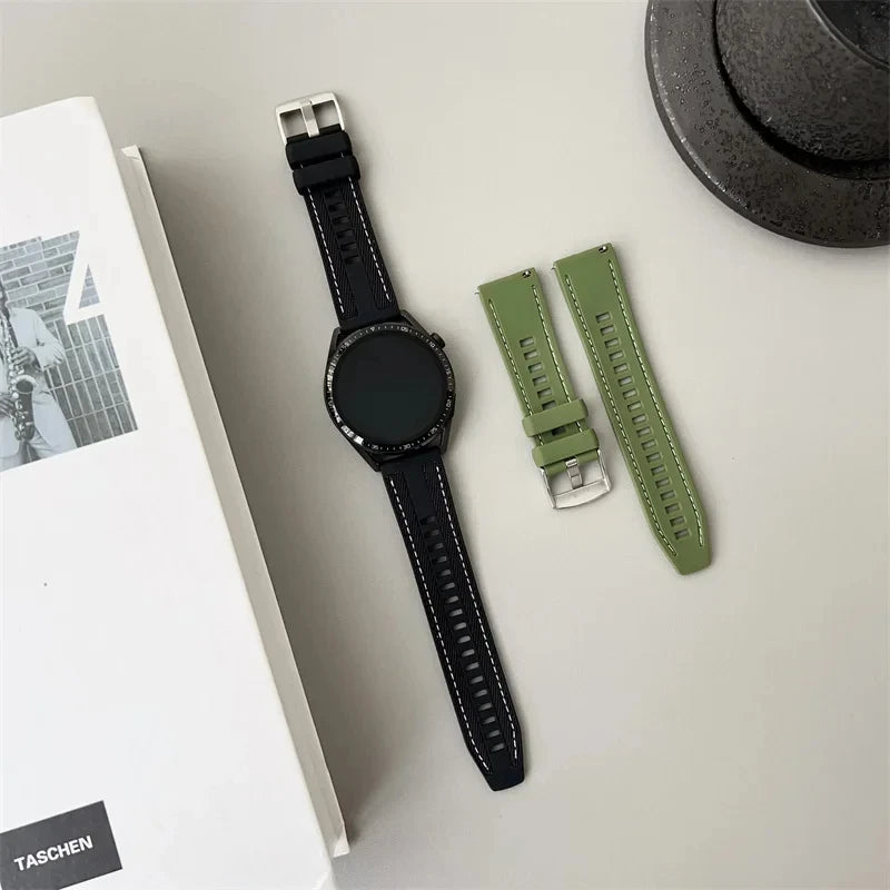 22mm Nylon Silicone Watch Bands For HUAWEI GT 4 46mm/Watch 4 Pro/GT 3 Sport Replacement Band for Samsung Galaxy Watch 6/5 Strap GLOBGRIP®