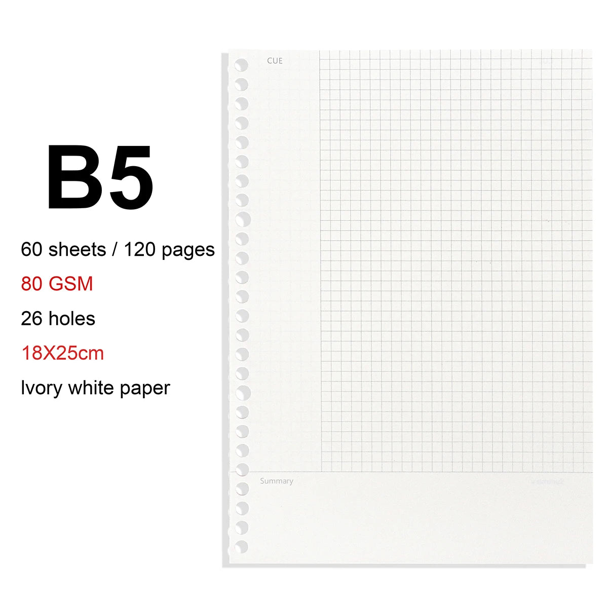 A4 / B5 / A5 Loose-Leaf Refill Binder Notebook GLOBGRIP®