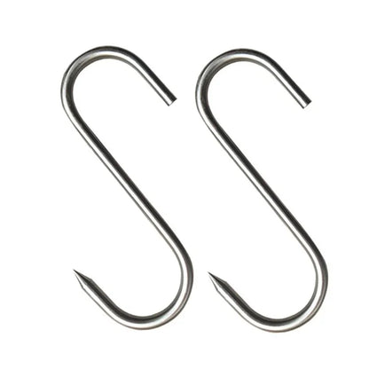 Stainless Steel S Hooks with Sharp Tip Utensil Meat Clothes Hanger Hanging Hooks for Butcher Shop Kitchen Baking Tools GLOBGRIP®