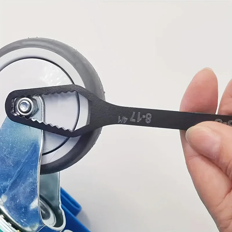 1pc Multi functional black 150mm long T-shaped wrench, adjustable self tightening double head wrench, portable manual tool for a GLOBGRIP®