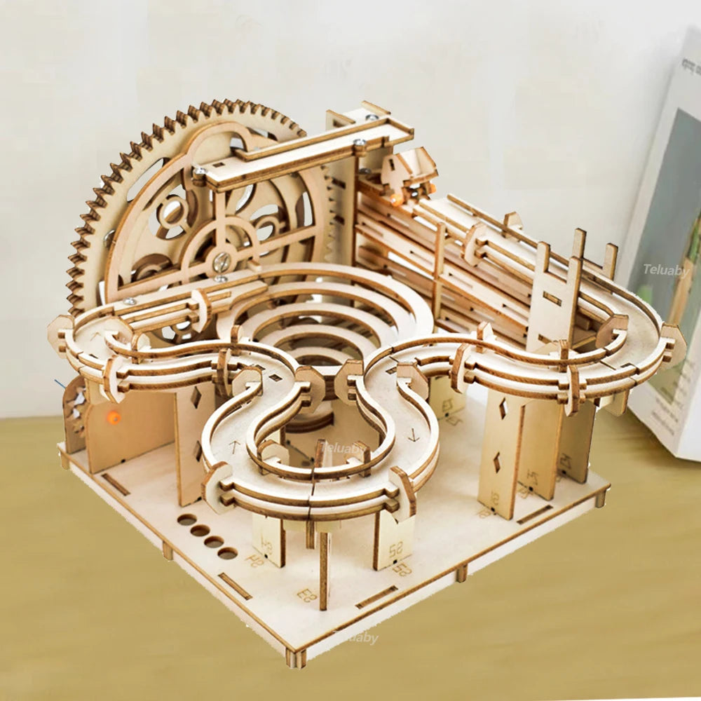 🧩 3D Wooden Marble Run Puzzle GLOBGRIP®