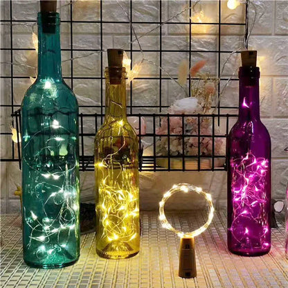 6pcs Bottle Light Battery Power LED Wine Bottle Cork Light String Fairy Christmas Garland for Bar Wedding Xmas Party Decoration GLOBGRIP®