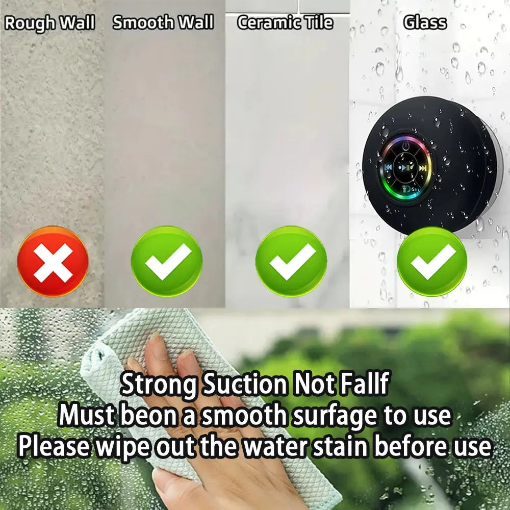 Portable Wireless Bluetooth Speaker LED | Industrial Anti-Slip Solution GLOBGRIP®