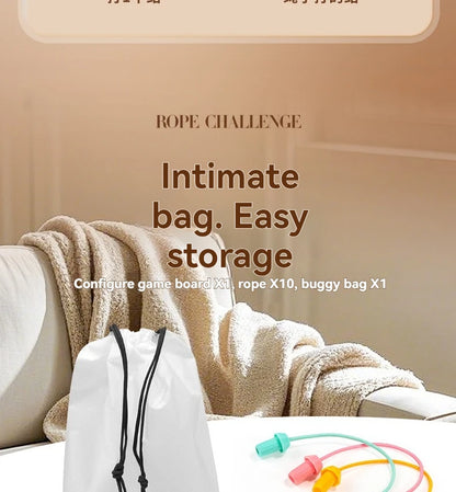 New Kid Rope Knots Puzzle  Board Game Color Line Twisted Connected Ropes Logic Thinking Table Game Parent Child Interactive Toy GLOBGRIP®