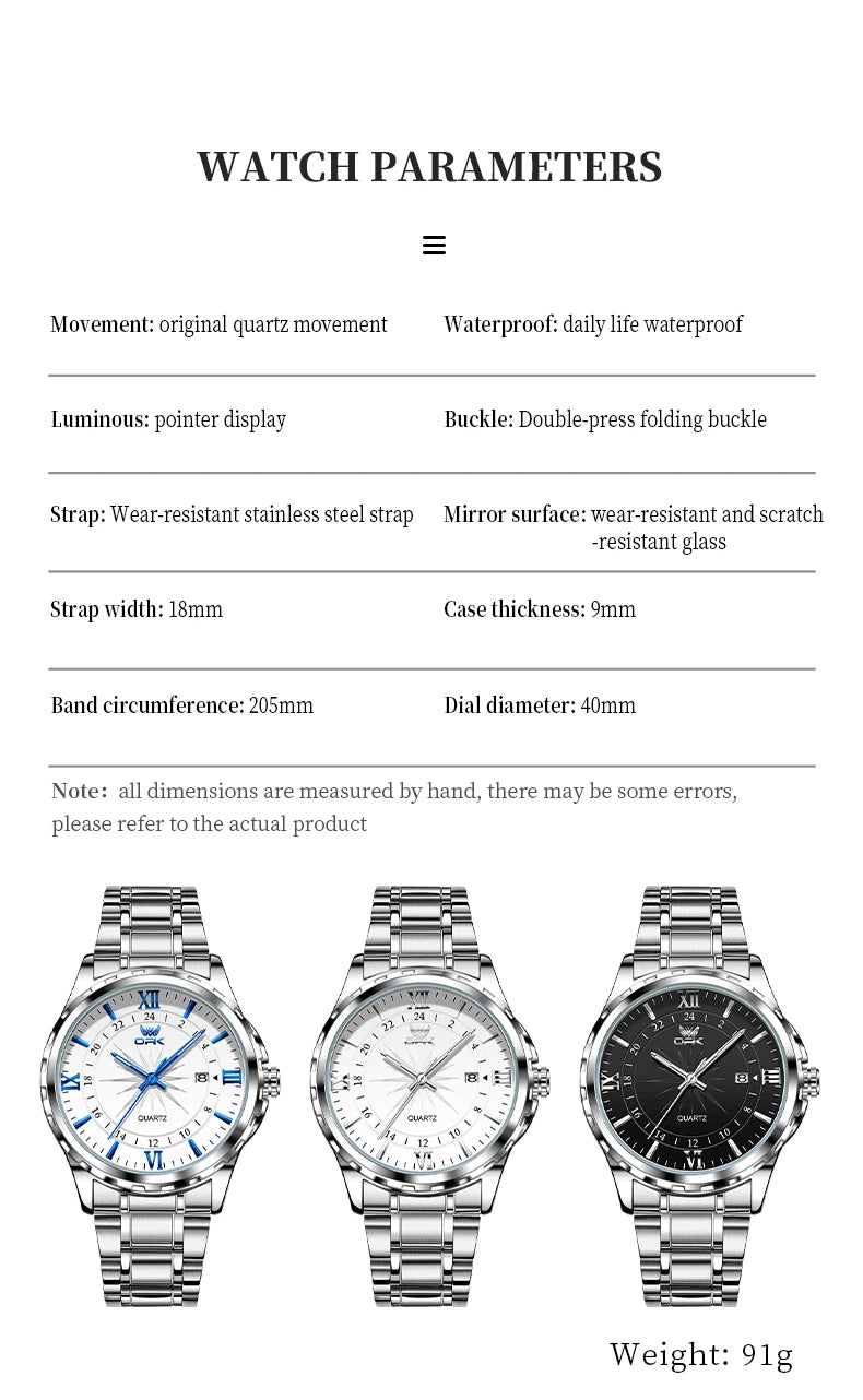 ✨ OPK Steel Belt Men’s Watch GLOBGRIP®