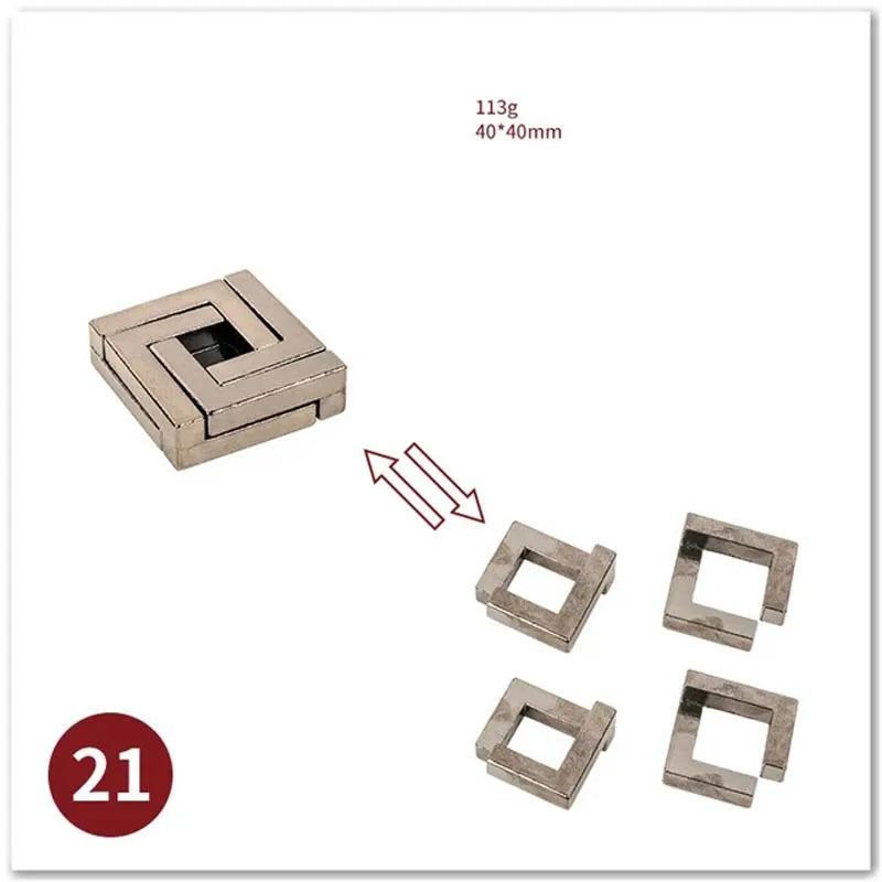 🧠 Classic IQ Metal Brain Teaser GLOBGRIP®